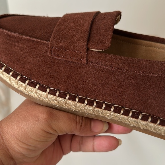 Zara Leather Moccasin Espadrilles Chestnut Men’s Shoes - Picture 13 of 17